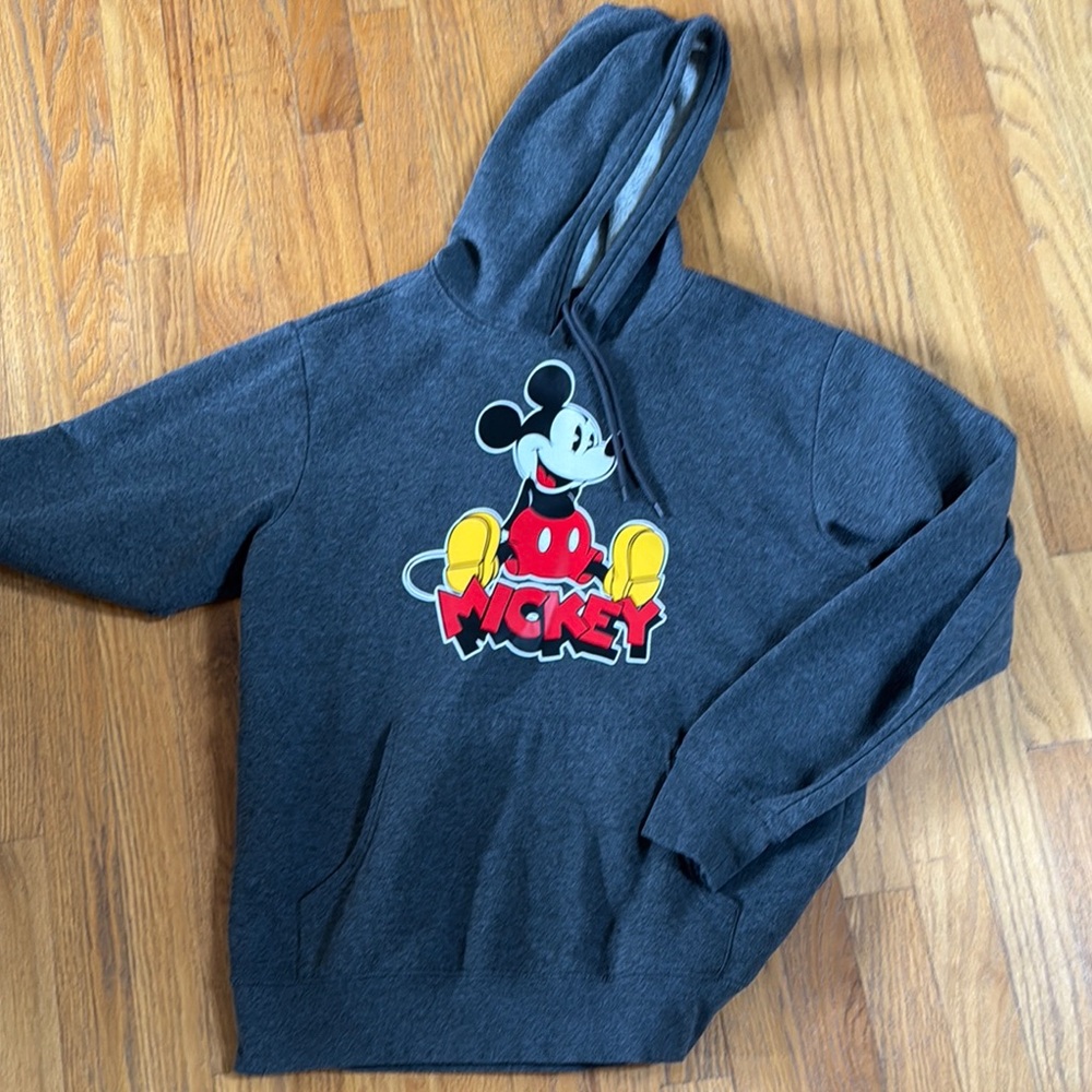 Disney Brand Mickey Mouse Gray Hoodie Sweater